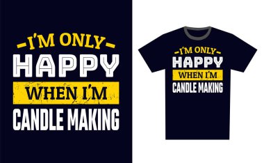 Mum Yapımı T-Shirt Tasarım Şablonu Vektörü