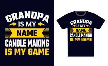 Mum Yapımı T-Shirt Tasarım Şablonu Vektörü