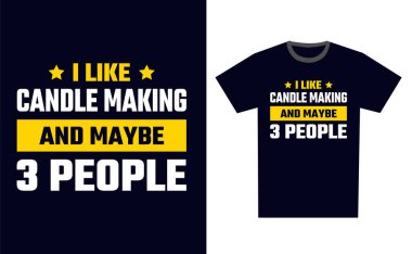 Mum Yapımı T-Shirt Tasarım Şablonu Vektörü