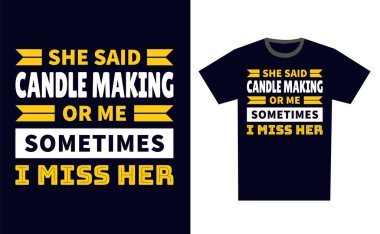 Mum Yapımı T-Shirt Tasarım Şablonu Vektörü