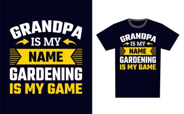 Bahçe Tişörtü Tasarım Şablonu Vektörü