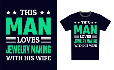 Takı Yapımı T-Shirt Tasarım Şablonu Vektörü