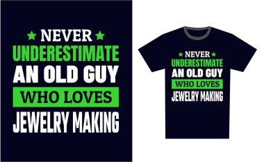 Takı Yapımı T-Shirt Tasarım Şablonu Vektörü