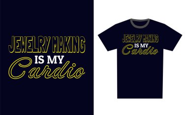 Takı Yapımı T-Shirt Tasarım Şablonu Vektörü