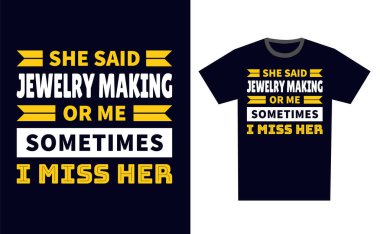 Takı Yapımı T-Shirt Tasarım Şablonu Vektörü