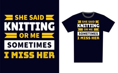 Örgü Tişört Tasarım Şablonu Vektörü