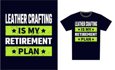 Deri Tasarım T-Shirt Tasarım Şablonu Vektörü