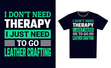 Deri Tasarım T-Shirt Tasarım Şablonu Vektörü