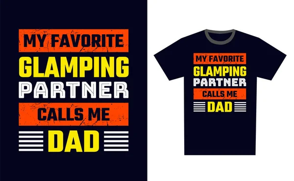 Glamping Shirt Design Template Vector —  Vetores de Stock