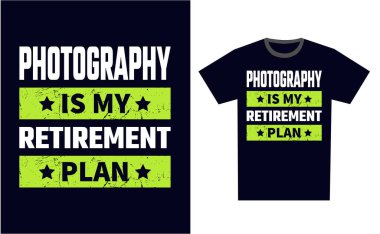 Fotoğraf T-Shirt Tasarım Şablon Vektörü