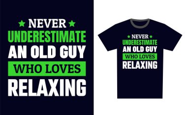 T-Shirt Tasarım Şablonu Vektörü Rahatlatılıyor