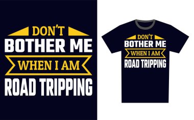Yol Tişörtü Tasarım Şablonu Vektörü