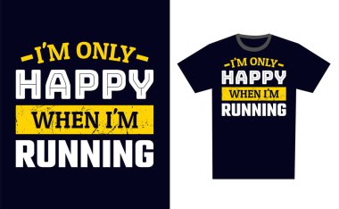 T-Shirt Tasarım Şablonu Vektörü Çalıştırılıyor