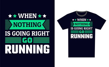 T-Shirt Tasarım Şablonu Vektörü Çalıştırılıyor