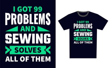 T-Shirt Tasarım Şablonu Vektörü Dikiliyor