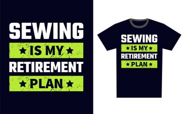 T-Shirt Tasarım Şablonu Vektörü Dikiliyor