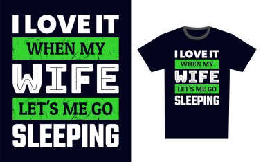 Uyuyan Tişört Tasarım Şablonu Vektörü