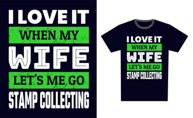 Pul Koleksiyonu T-Shirt Tasarım Şablonu Vektörü