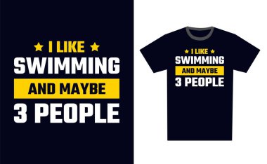 Yüzen Tişört Tasarım Şablonu Vektörü