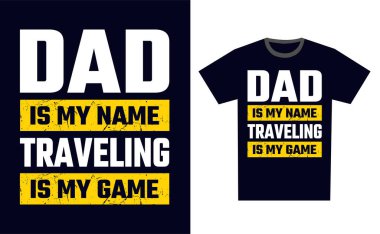 Seyahat eden T-Shirt Tasarım Şablonu Vektörü