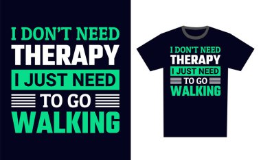 Yürüyen Tişört Tasarım Şablonu Vektörü