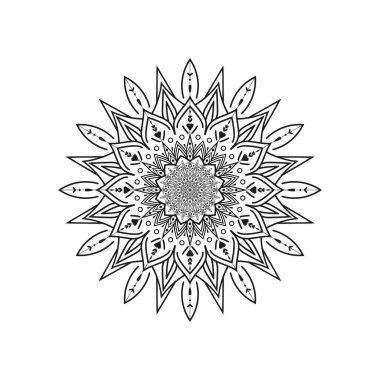 Siyah beyaz mandala sanatı