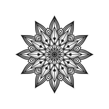 Siyah beyaz mandala sanatı