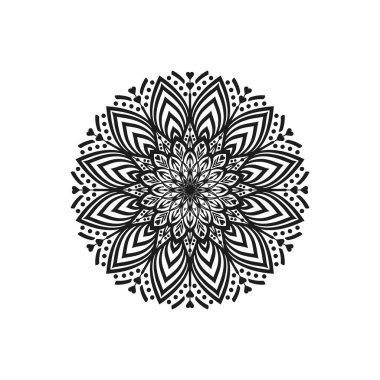 Siyah ve beyaz mandala vektörü