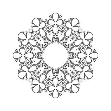 Flower Mandala arkaplan tasarımı vektör çizimi