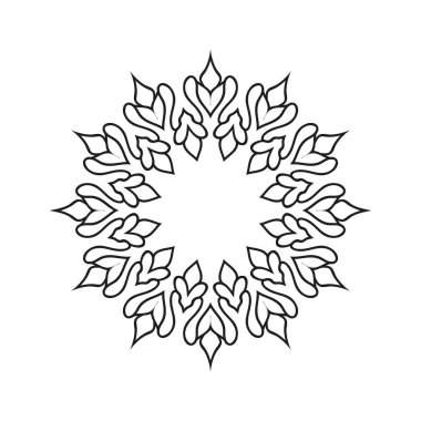 Flower Mandala arkaplan tasarımı vektör çizimi