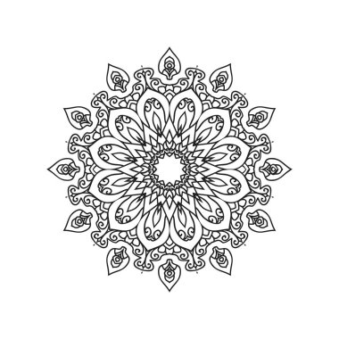 Yeni mandala sanat vektörü illüstrasyonu