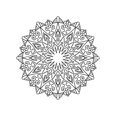 Yeni mandala sanatı vektör illüstrasyonunu tasarladı
