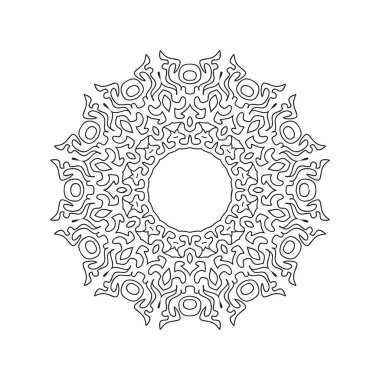 Yeni çiçek mandala sanat vektör illüstrasyonu