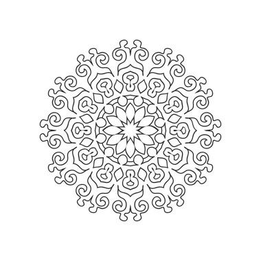 Yeni çiçek mandala vektör illüstrasyonunu tasarladı