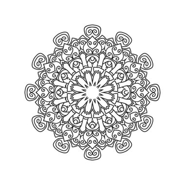Yeni çiçek mandala vektör illüstrasyonunu tasarladı