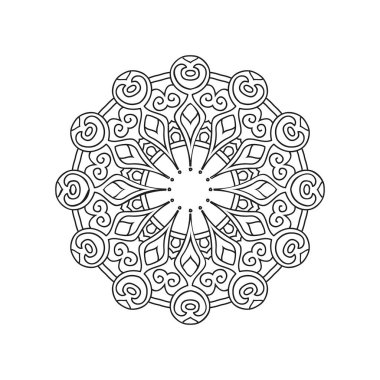 Siyah ve beyaz mandala tasarımları