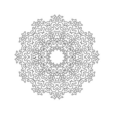 Siyah ve beyaz mandala tasarımları