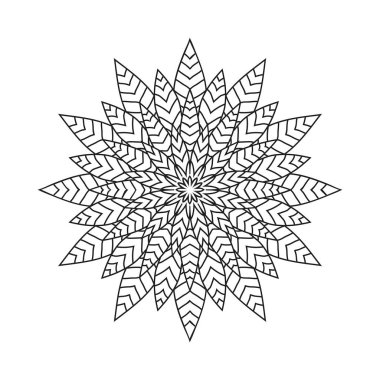 Flower Mandala arkaplan tasarımı vektör çizimi