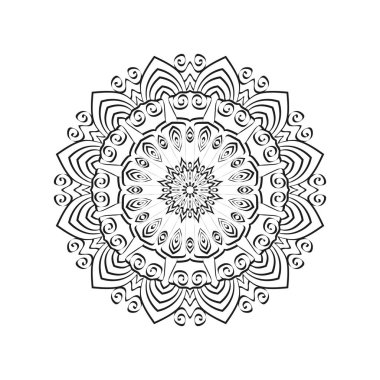Yeni mandala sanat vektörü illüstrasyonu