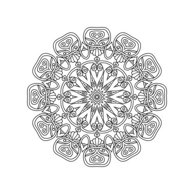 Yeni mandala sanat vektörü illüstrasyonu