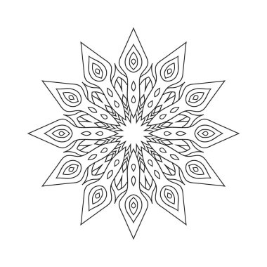 Yeni mandala sanat vektörü illüstrasyonu