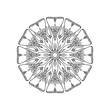Yeni mandala sanat vektörü illüstrasyonu
