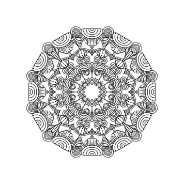 Yeni mandala sanatı vektör illüstrasyonunu tasarladı
