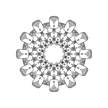 Yeni mandala sanatı vektör illüstrasyonunu tasarladı