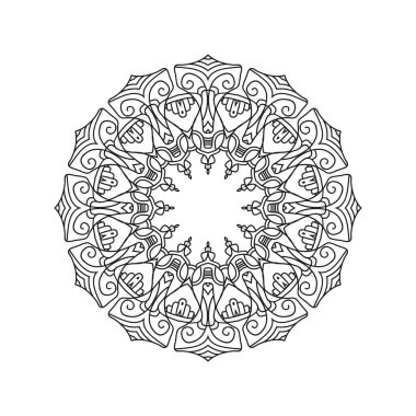 Yeni çiçek mandala vektör illüstrasyonunu tasarladı