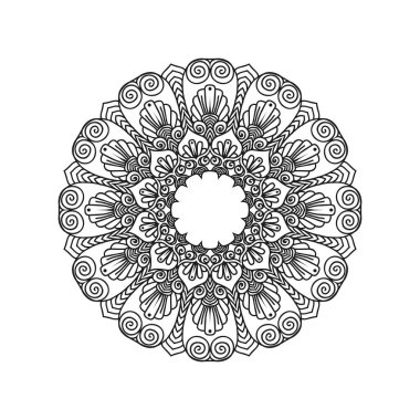 Siyah ve beyaz mandala tasarımları