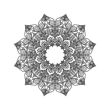 Siyah ve beyaz mandala tasarımları