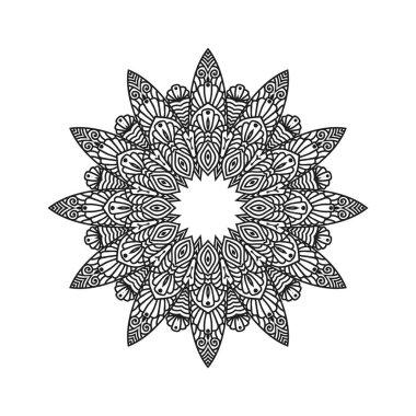 Siyah ve beyaz mandala tasarımları