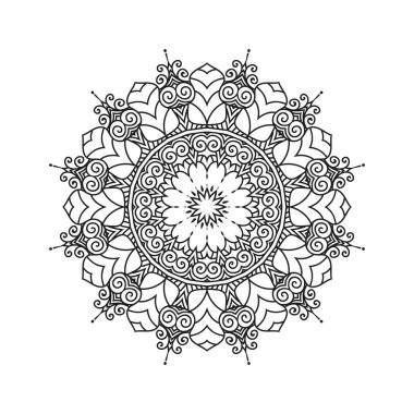 Siyah ve beyaz mandala tasarımları