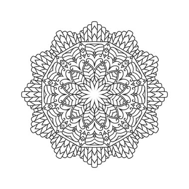 Siyah beyaz mandala sanatı